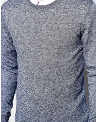 blauer Pullover mit einem Rundhalsausschnitt von Asos