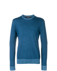 blauer Pullover mit einem Rundhalsausschnitt von MICHAEL Michael Kors