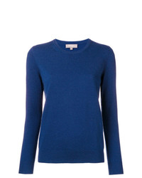 blauer Pullover mit einem Rundhalsausschnitt von N.Peal