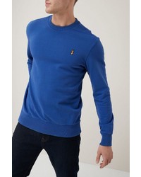 blauer Pullover mit einem Rundhalsausschnitt von next
