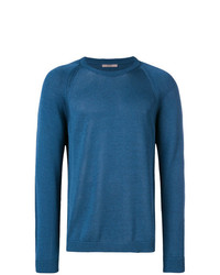blauer Pullover mit einem Rundhalsausschnitt von Nuur