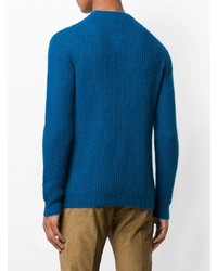 blauer Pullover mit einem Rundhalsausschnitt von Nuur