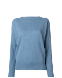 blauer Pullover mit einem Rundhalsausschnitt von Pinko