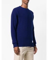 blauer Pullover mit einem Rundhalsausschnitt von Department 5