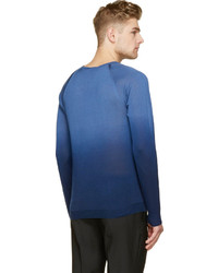 blauer Pullover mit einem Rundhalsausschnitt von Burberry