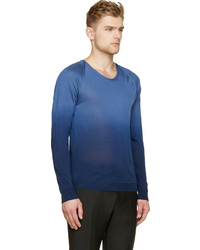 blauer Pullover mit einem Rundhalsausschnitt von Burberry