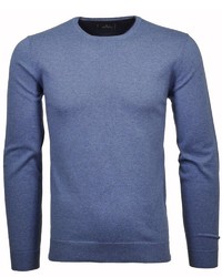 blauer Pullover mit einem Rundhalsausschnitt von RAGMAN