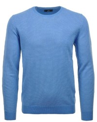 blauer Pullover mit einem Rundhalsausschnitt von RAGMAN