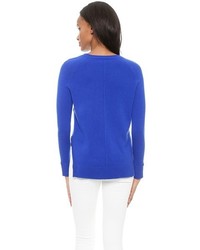 blauer Pullover mit einem Rundhalsausschnitt von J Brand