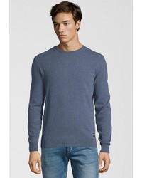 blauer Pullover mit einem Rundhalsausschnitt von Replay