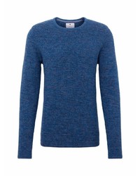 blauer Pullover mit einem Rundhalsausschnitt von Revolution