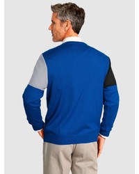 blauer Pullover mit einem Rundhalsausschnitt von ROGER KENT