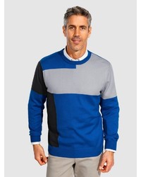 blauer Pullover mit einem Rundhalsausschnitt von ROGER KENT