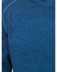 blauer Pullover mit einem Rundhalsausschnitt von Etro