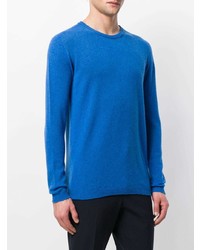 blauer Pullover mit einem Rundhalsausschnitt von Roberto Collina