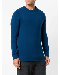 blauer Pullover mit einem Rundhalsausschnitt von Pringle Of Scotland