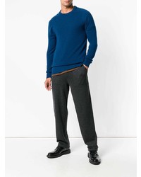 blauer Pullover mit einem Rundhalsausschnitt von Pringle Of Scotland