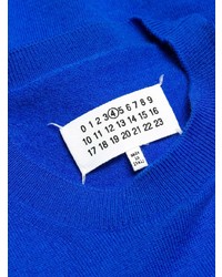 blauer Pullover mit einem Rundhalsausschnitt von Maison Margiela