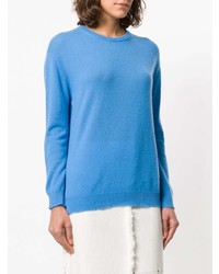 blauer Pullover mit einem Rundhalsausschnitt von Pringle Of Scotland