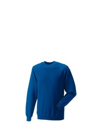 blauer Pullover mit einem Rundhalsausschnitt von Russell