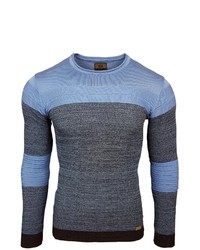 blauer Pullover mit einem Rundhalsausschnitt von RUSTY NEAL