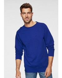 blauer Pullover mit einem Rundhalsausschnitt von s.Oliver