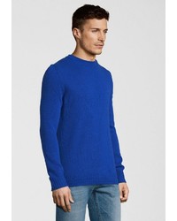 blauer Pullover mit einem Rundhalsausschnitt von Scotch & Soda