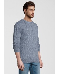 blauer Pullover mit einem Rundhalsausschnitt von Scotch & Soda