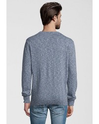 blauer Pullover mit einem Rundhalsausschnitt von Scotch & Soda