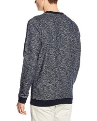 blauer Pullover mit einem Rundhalsausschnitt von Selected Homme