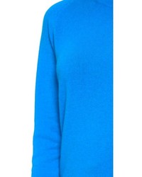 blauer Pullover mit einem Rundhalsausschnitt von Equipment