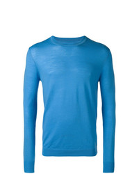 blauer Pullover mit einem Rundhalsausschnitt von Sottomettimi
