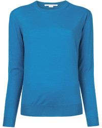 blauer Pullover mit einem Rundhalsausschnitt von Stella McCartney