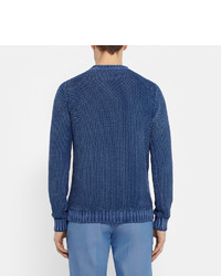 blauer Pullover mit einem Rundhalsausschnitt von Tod's