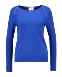 blauer Pullover mit einem Rundhalsausschnitt von Wallis