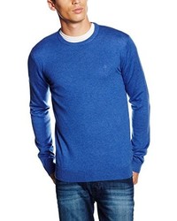 blauer Pullover mit einem Rundhalsausschnitt von Wrangler