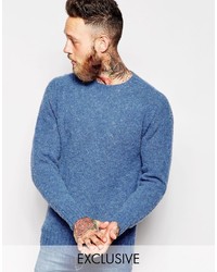 blauer Pullover mit einem Rundhalsausschnitt von YMC