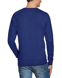 blauer Pullover mit einem V-Ausschnitt von BLEND