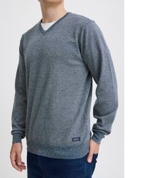 blauer Pullover mit einem V-Ausschnitt von BLEND