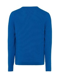 blauer Pullover mit einem V-Ausschnitt von Brax
