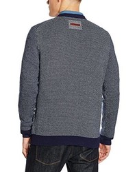 blauer Pullover mit einem V-Ausschnitt von camel active