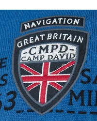 blauer Pullover mit einem V-Ausschnitt von Camp David