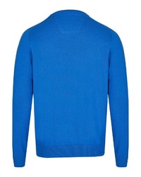 blauer Pullover mit einem V-Ausschnitt von Daniel Hechter