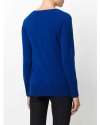 blauer Pullover mit einem V-Ausschnitt von Tomas Maier