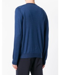 blauer Pullover mit einem V-Ausschnitt von Tagliatore