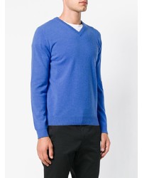 blauer Pullover mit einem V-Ausschnitt von Altea