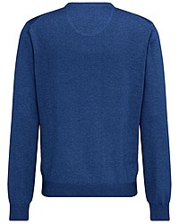 blauer Pullover mit einem V-Ausschnitt von Fynch Hatton