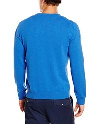 blauer Pullover mit einem V-Ausschnitt von Gant