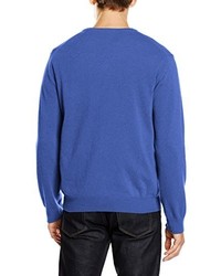 blauer Pullover mit einem V-Ausschnitt von Gant