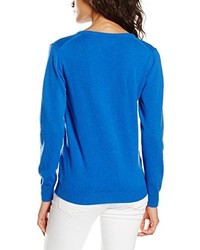 blauer Pullover mit einem V-Ausschnitt von GANT